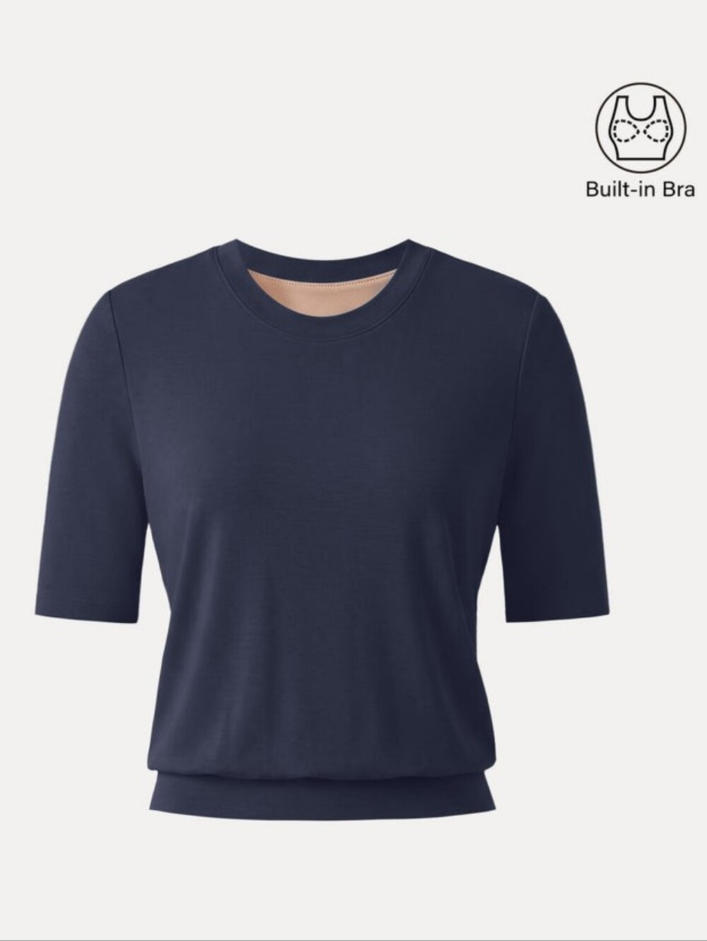 OGL Lyocell Wool Crewneck Bra Top Navy Large